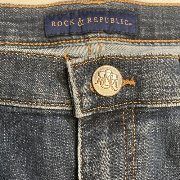 Rock‎ & Republic Kasandra Women's Dark Blue Mid Rise Jeans Size 12 - Picture 2 of 14
